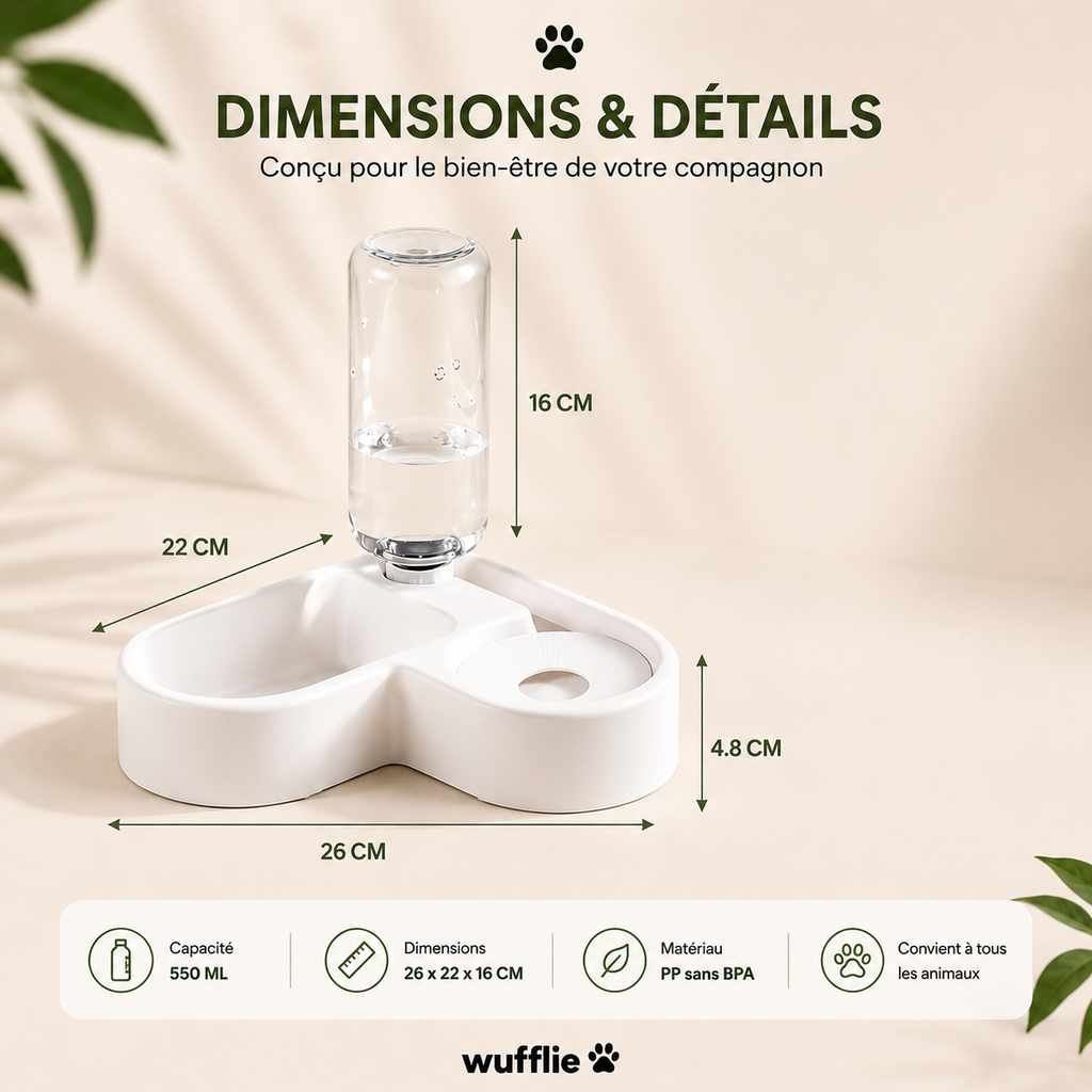 Distributeur d’eau automatique avec gamelle